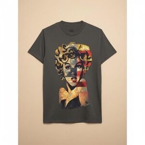 Radio Days Marilyn Monroe American‎ Flag Tee Size S NWOT